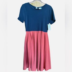 NEW with tag Large Blue and Pink lularoe Amelia